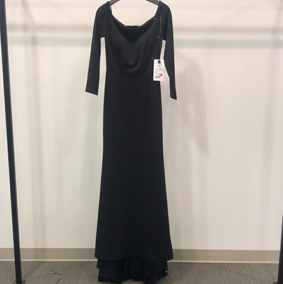 SHERRI HILL Gorgeous prom pageant dress gown Navy 14 style 54021 - Picture 3 of 9